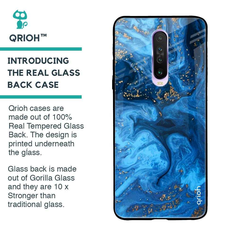 Gold Sprinkle Glass case for Poco X2