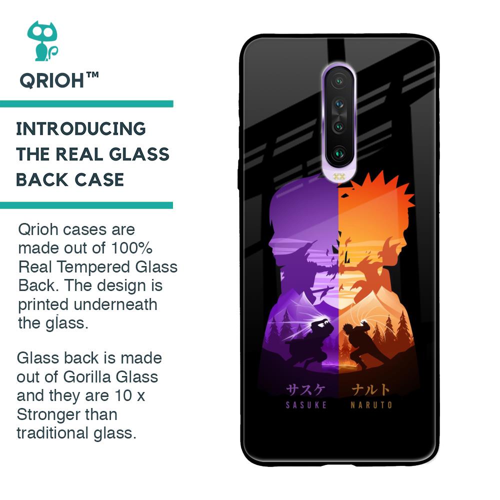 Minimalist Anime Glass Case for Poco X2