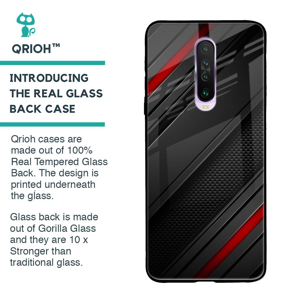Modern Abstract Glass Case for Poco X2