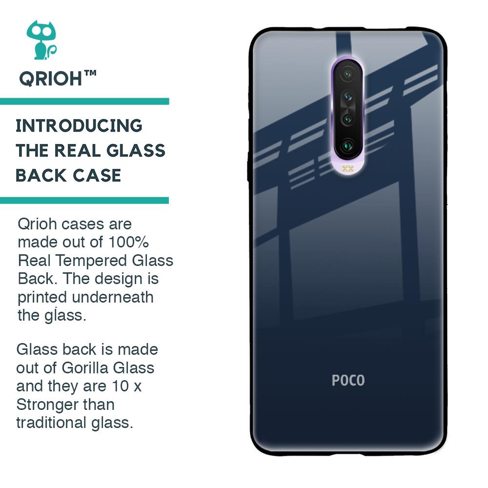 Overshadow Blue Glass Case For Poco X2