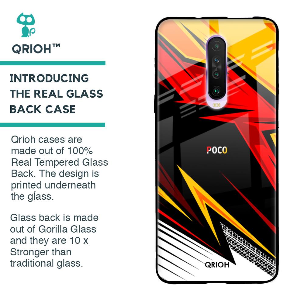 Race Jersey Pattern Glass Case For Poco X2