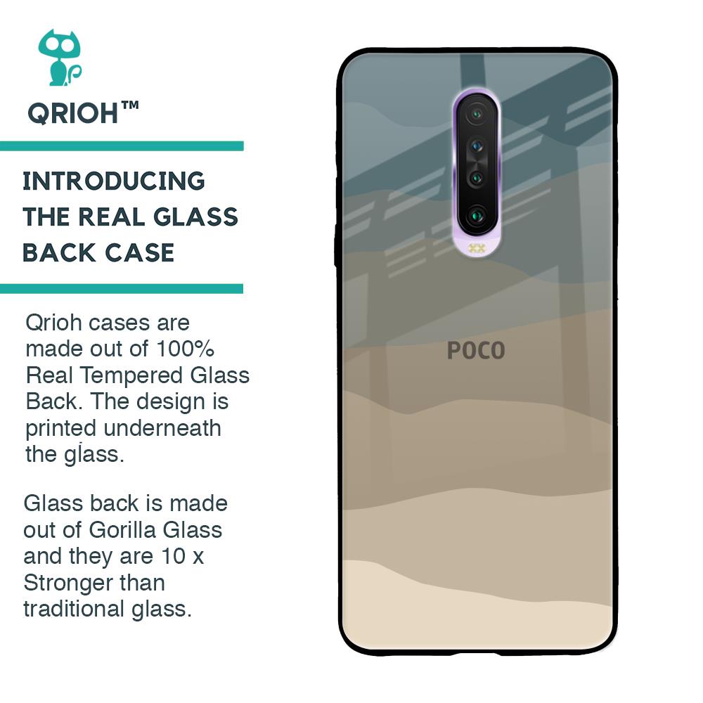 Abstract Mountain Pattern Glass Case for Poco X2