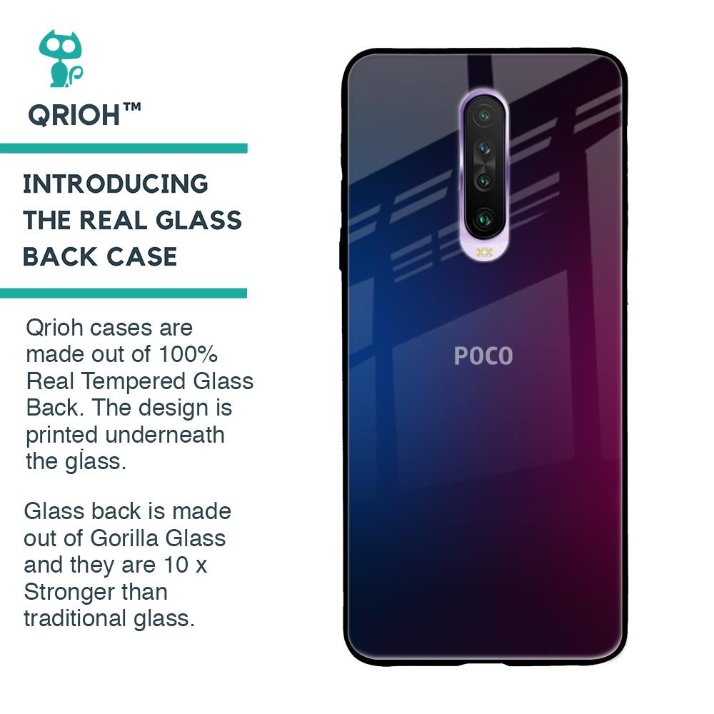 Mix Gradient Shade Glass Case For Poco X2
