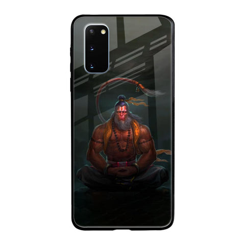 Lord Hanuman Animated Samsung Galaxy S20 Glass Back Cover Online
