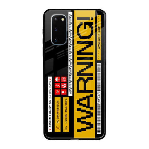 Aircraft Warning Samsung Galaxy S20 Glass Back Cover Online