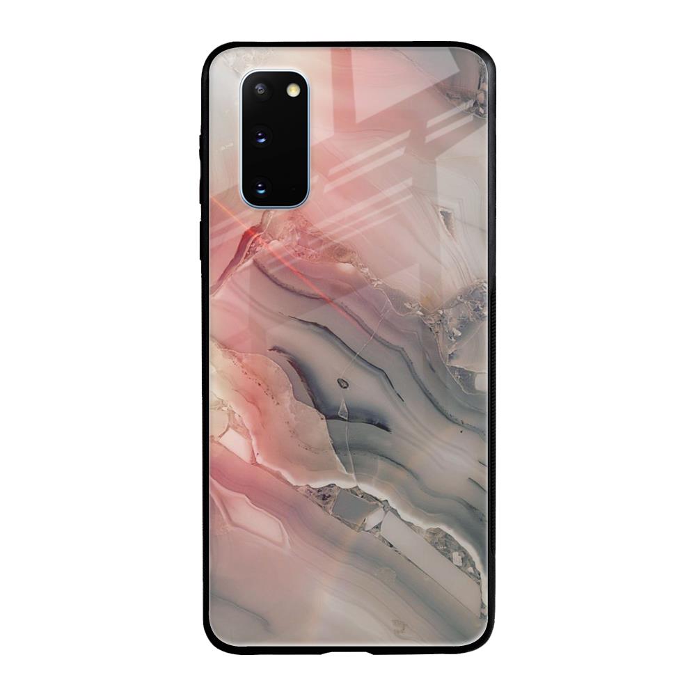 Pink And Grey Marble Samsung Galaxy S20 Glass Back Cover Online