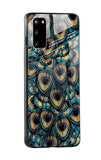 Peacock Feathers Glass case for Samsung Galaxy S20