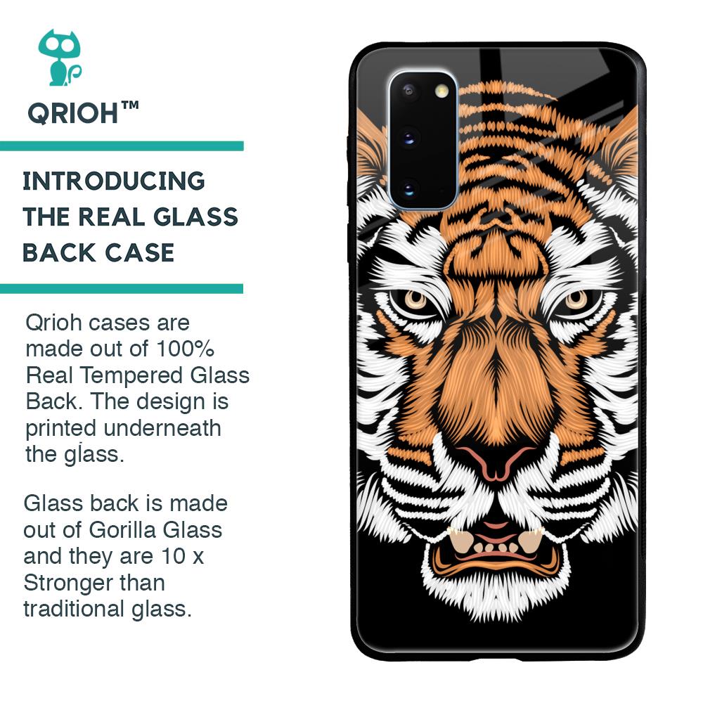 Angry Tiger Glass Case For Samsung Galaxy S20