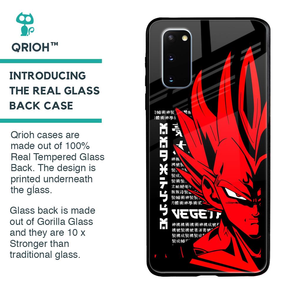 Red Vegeta Glass Case for Samsung Galaxy S20