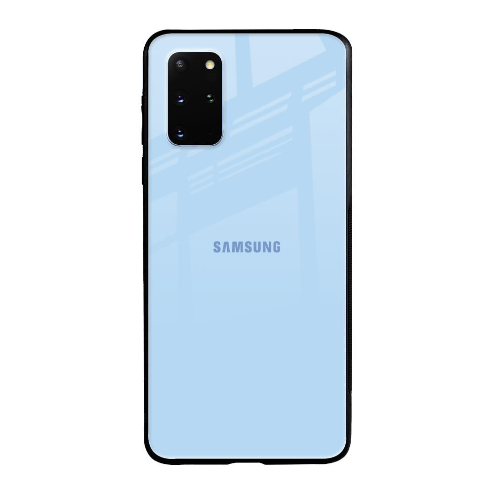 Pastel Sky Blue Samsung Galaxy S20 Plus Glass Back Cover Flat 35