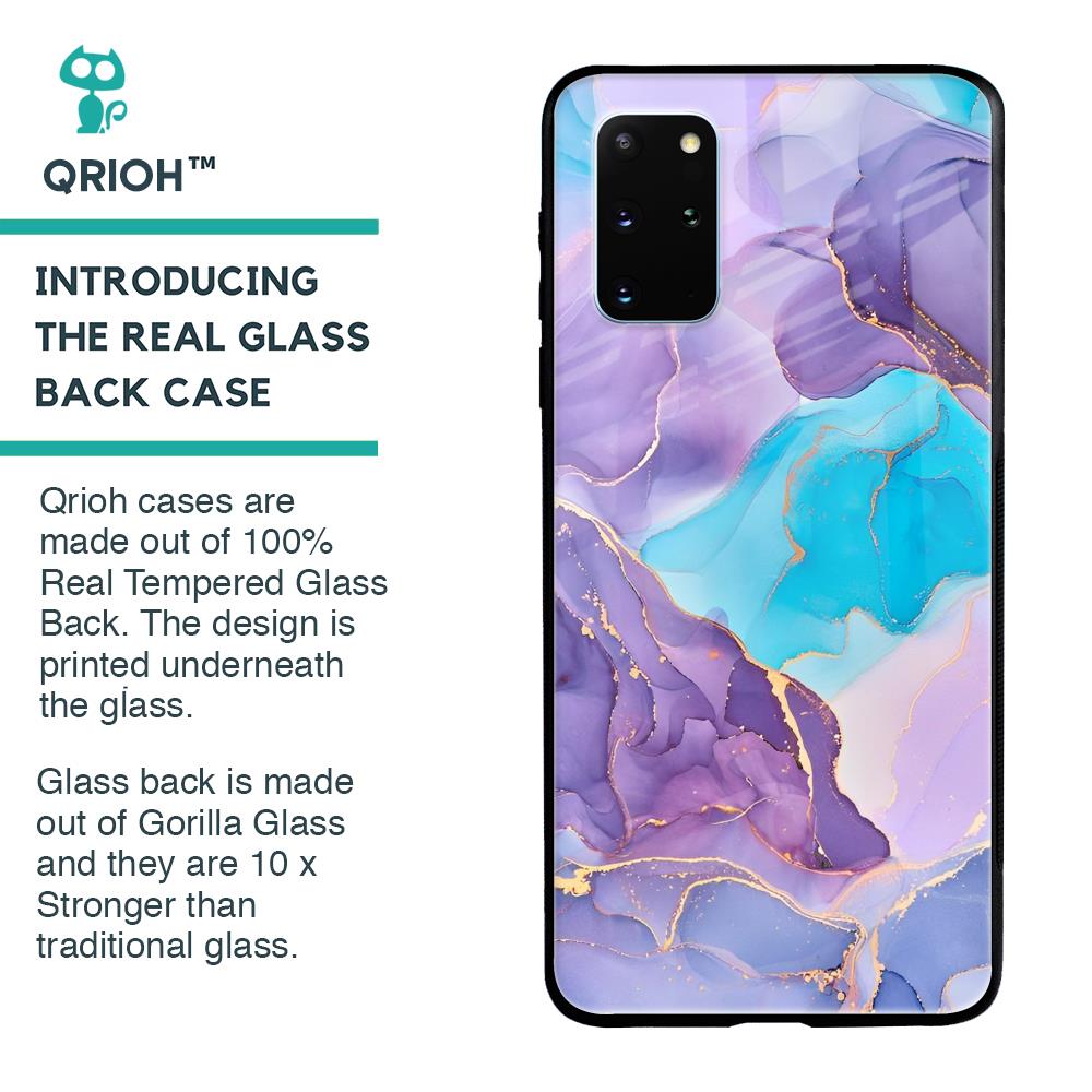Alcohol ink Marble Glass Case for Samsung Galaxy S20 Plus