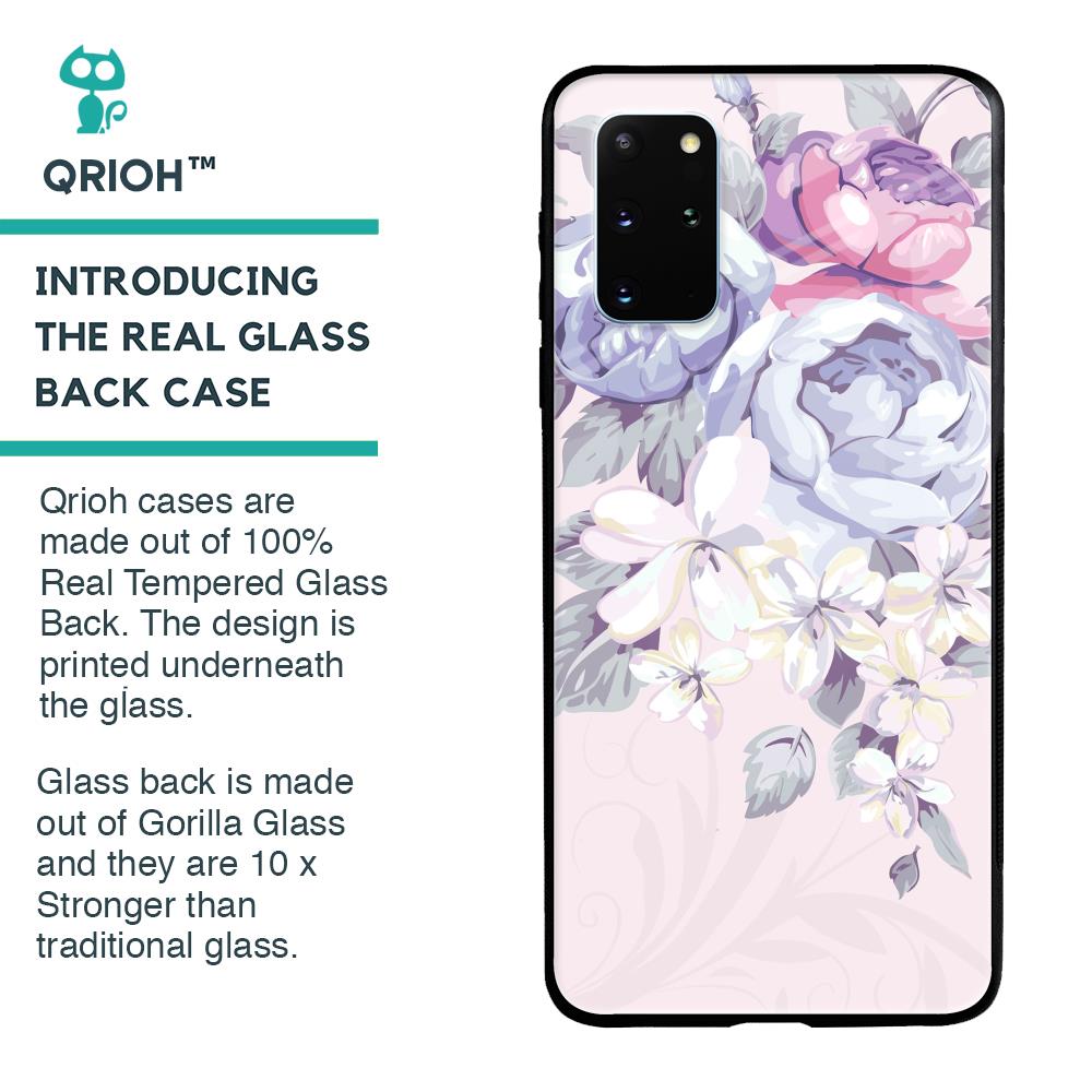 Elegant Floral Glass case for Samsung Galaxy S20 Plus