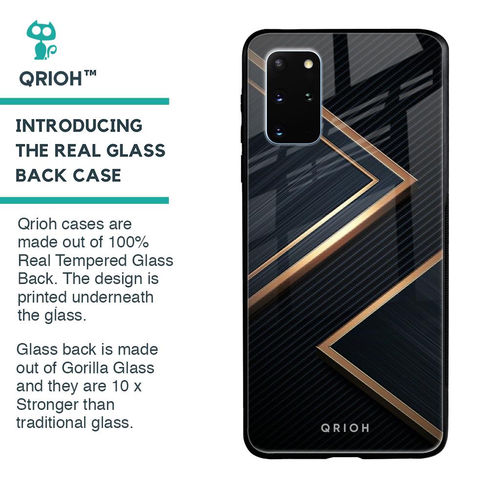 Sleek Golden & Navy Glass Case for Samsung Galaxy S20 Plus