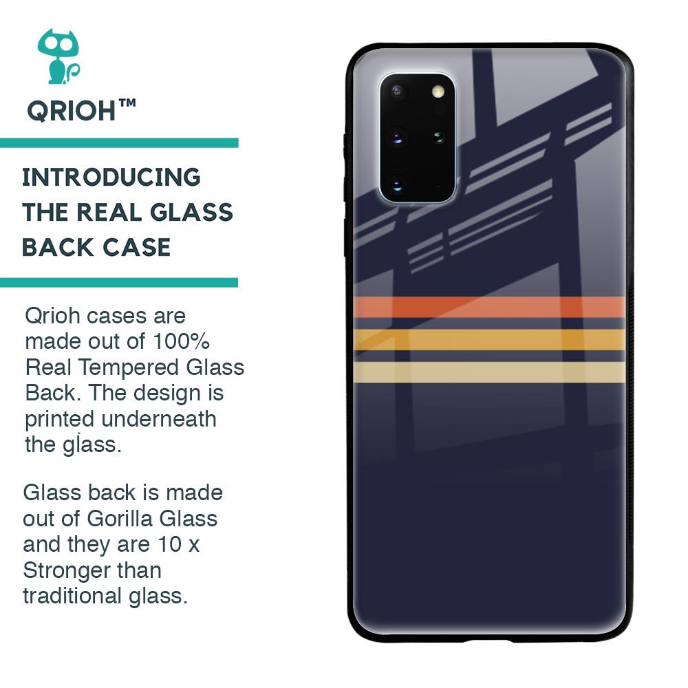 Tricolor Stripes Glass Case For Samsung Galaxy S20 Plus