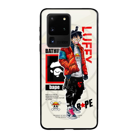 Bape Luffy Samsung Galaxy S20 Ultra Glass Back Cover Online