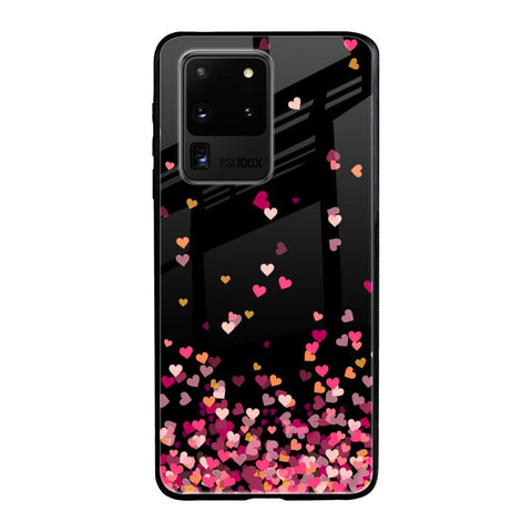 Heart Rain Fall Samsung Galaxy S20 Ultra Glass Back Cover Online