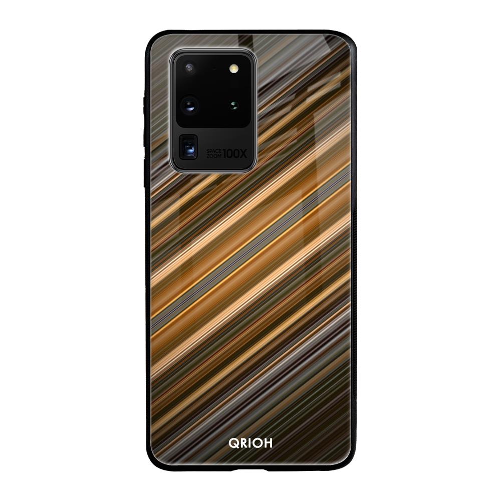 Diagonal Slash Pattern Samsung Galaxy S20 Ultra Glass Back Cover Online