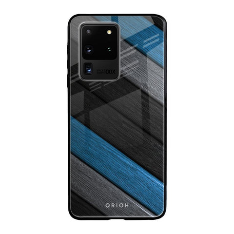 Multicolor Wooden Effect Samsung Galaxy S20 Ultra Glass Back Cover Online
