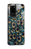 Peacock Feathers Glass case for Samsung Galaxy S20 Ultra