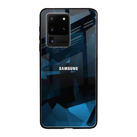 Polygonal Blue Box Samsung Galaxy S20 Ultra Glass Back Cover Online
