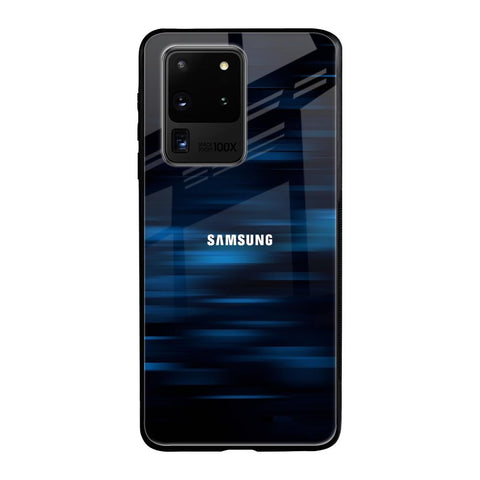 Blue Rough Abstract Samsung Galaxy S20 Ultra Glass Back Cover Online