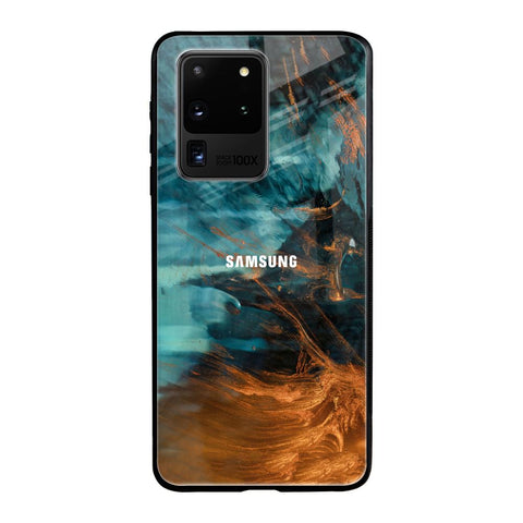 Golden Splash Samsung Galaxy S20 Ultra Glass Back Cover Online