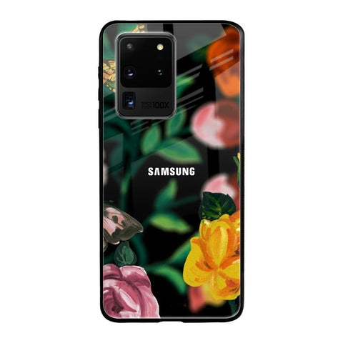 Flowers & Butterfly Samsung Galaxy S20 Ultra Glass Back Cover Online