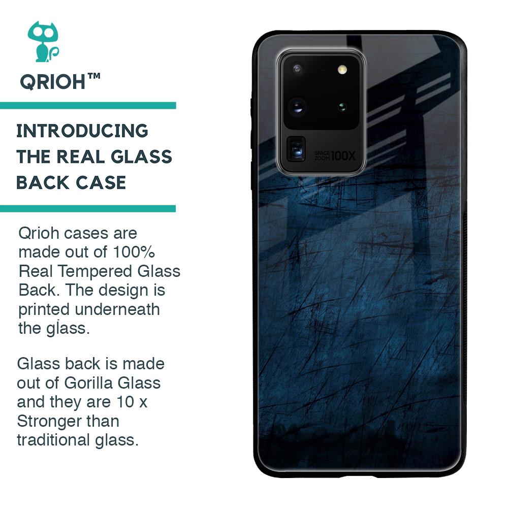 Dark Blue Grunge Glass Case for Samsung Galaxy S20 Ultra