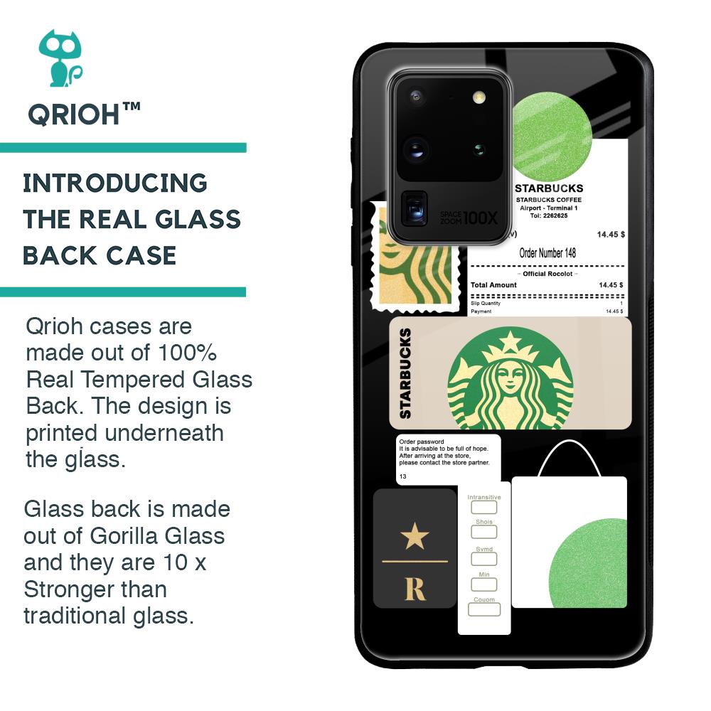 Coffee Latte Glass Case for Samsung Galaxy S20 Ultra