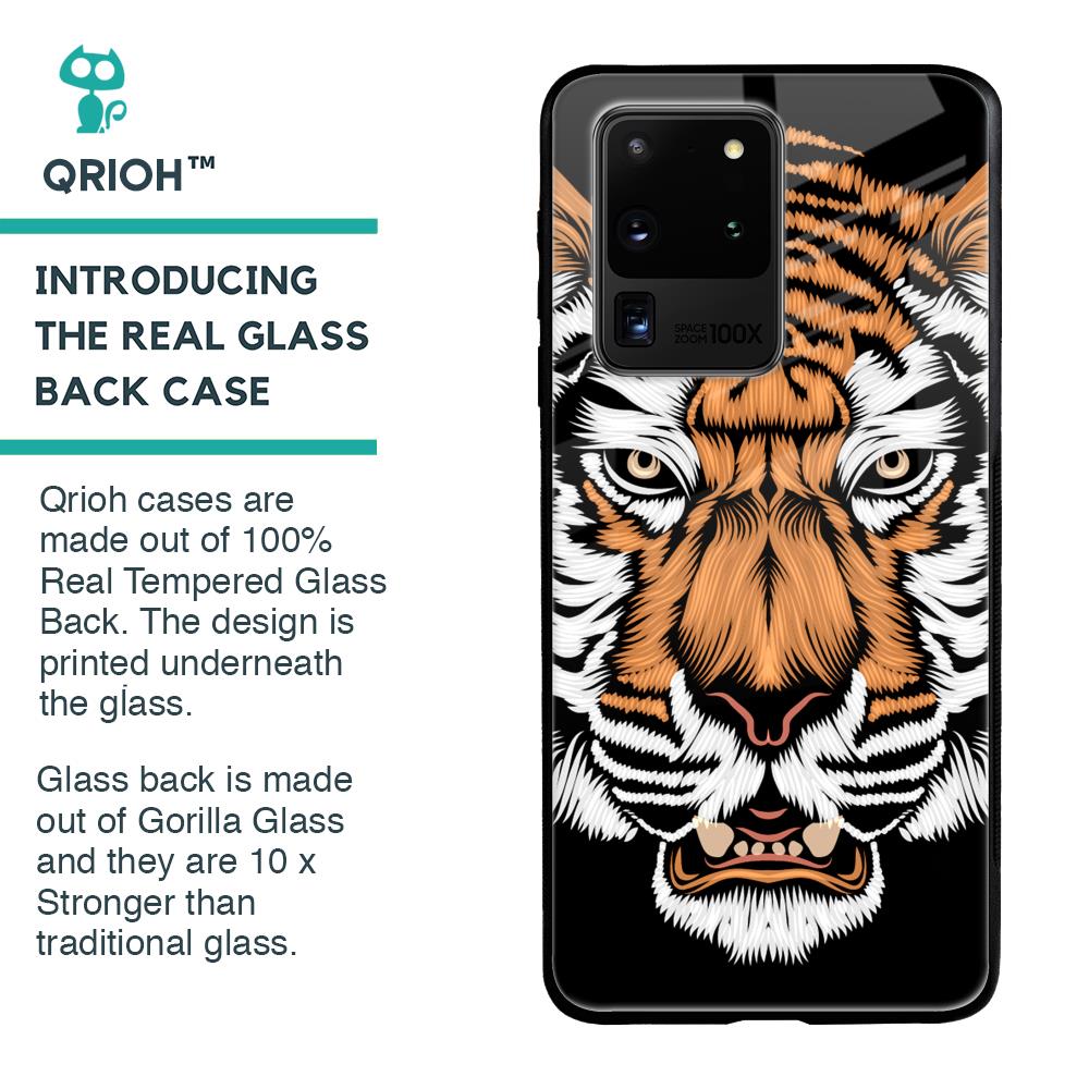 Angry Tiger Glass Case For Samsung Galaxy S20 Ultra