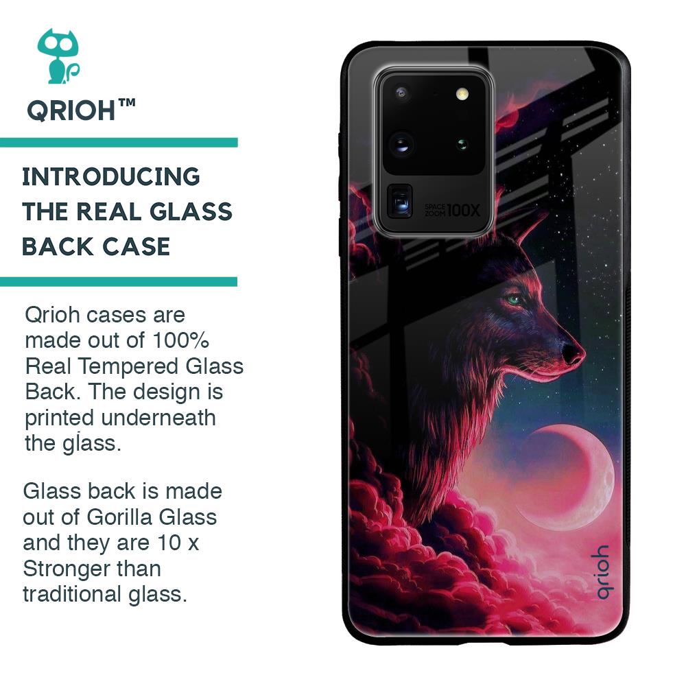 Moon Wolf Glass Case for Samsung Galaxy S20 Ultra