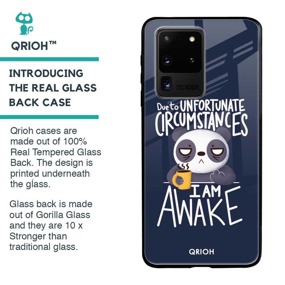 Struggling Panda Glass Case for Samsung Galaxy S20 Ultra