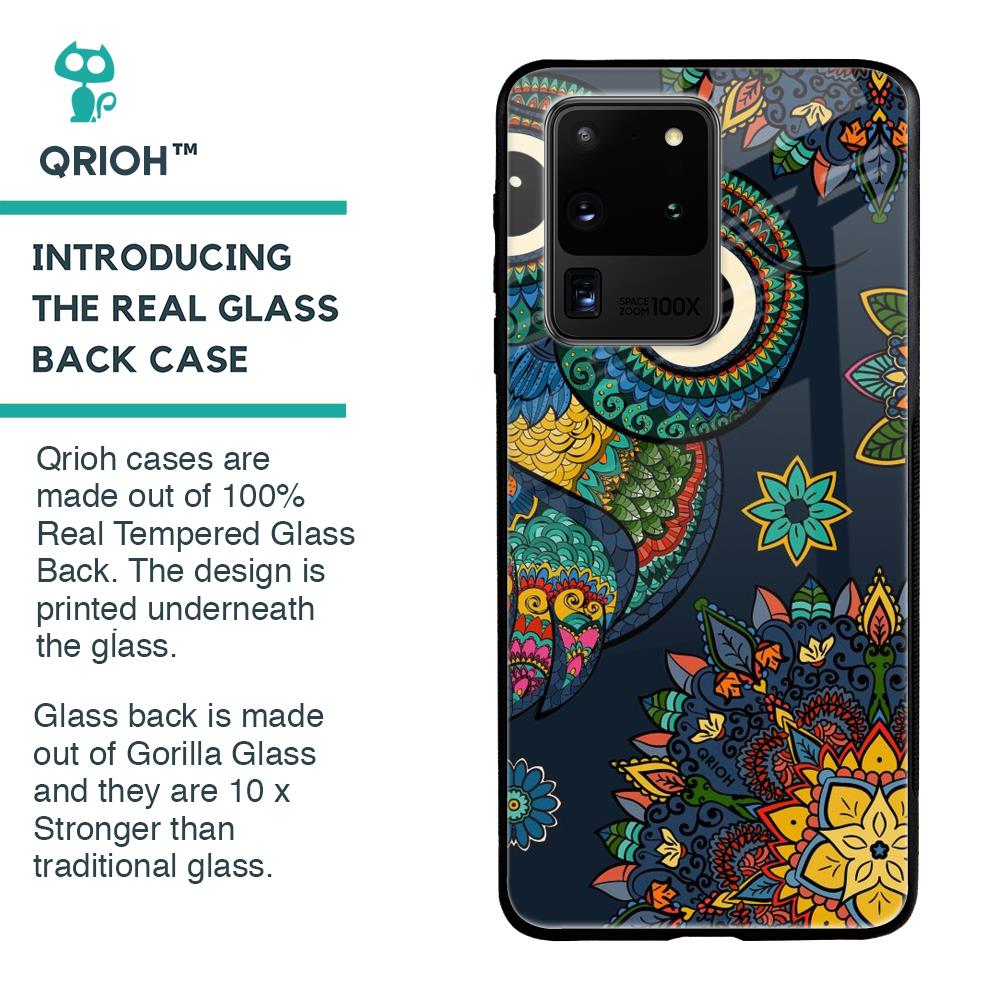 Owl Art Glass Case for Samsung Galaxy S20 Ultra