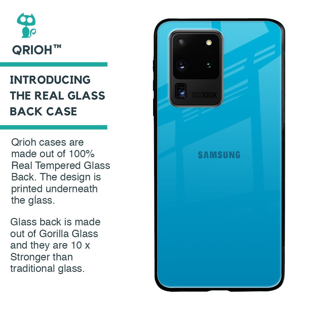 Blue Aqua Glass Case for Samsung Galaxy S20 Ultra