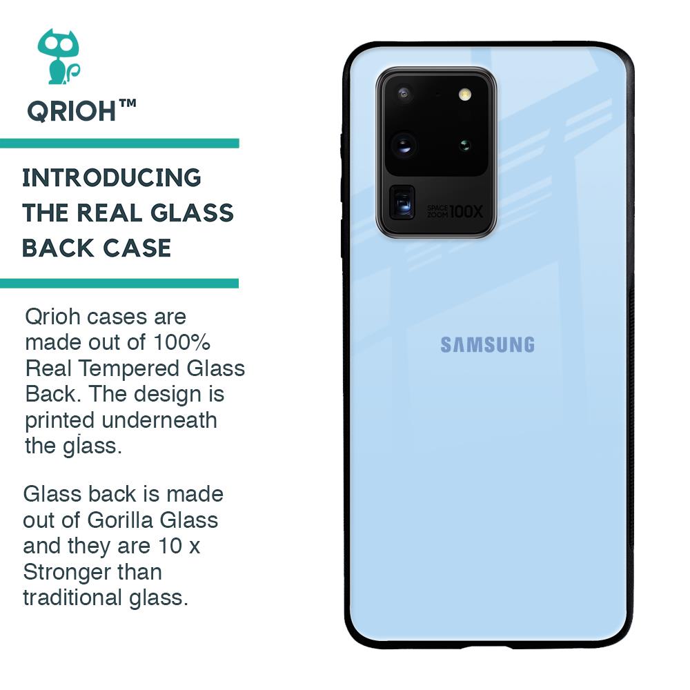 Pastel Sky Blue Glass Case for Samsung Galaxy S20 Ultra