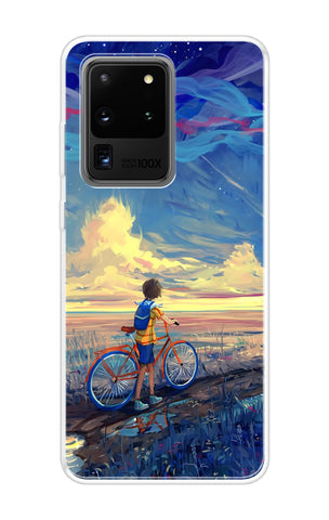 Riding Bicycle to Dreamland Samsung Galaxy S20 Ultra Back Cover