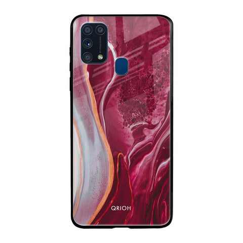 Crimson Ruby Samsung Galaxy M31 Glass Back Cover Online