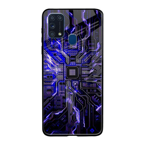 Techno Color Pattern Samsung Galaxy M31 Glass Back Cover Online