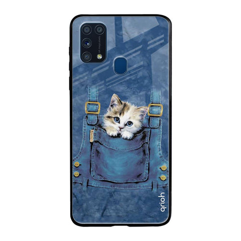 Kitty In Pocket Samsung Galaxy M31 Glass Back Cover Online