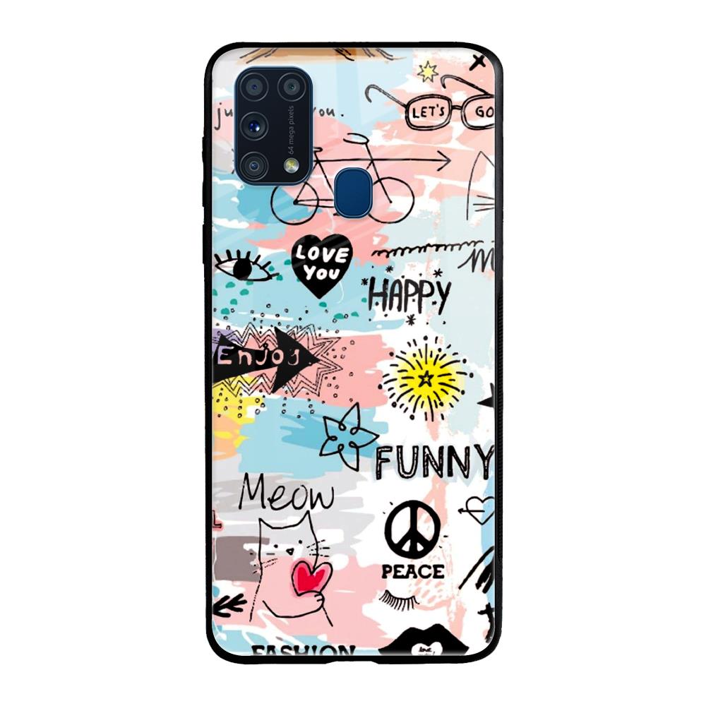 Just For You Samsung Galaxy M31 Glass Back Cover Flat 35% Off On