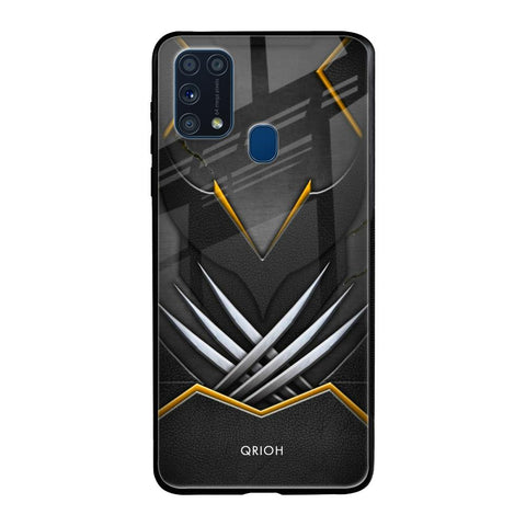 Black Warrior Samsung Galaxy M31 Glass Back Cover Online