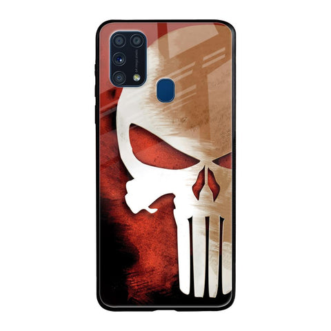 Red Skull Samsung Galaxy M31 Glass Back Cover Online