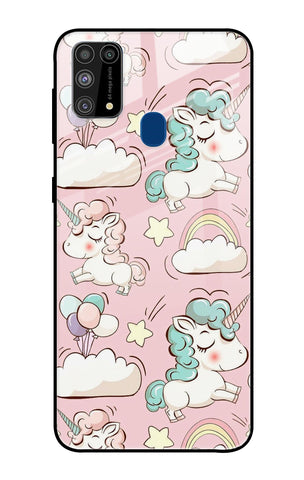 Balloon Unicorn Samsung Galaxy M31 Glass Cases & Covers Online