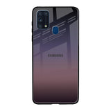 Grey Ombre Samsung Galaxy M31 Glass Back Cover Online