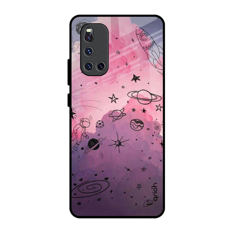 Space Doodles Vivo V19 Glass Back Cover Online