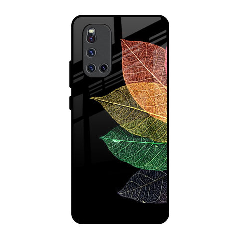 Colorful Leaves Vivo V19 Glass Back Cover Online