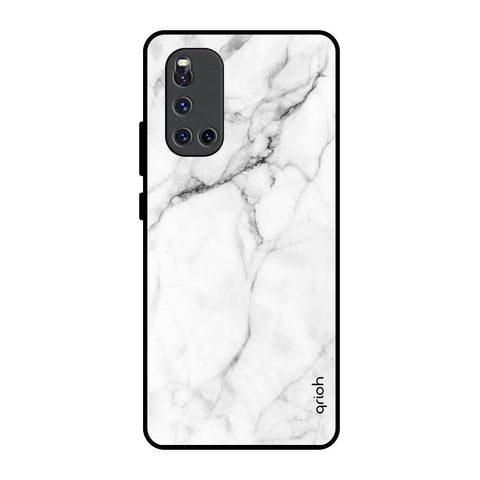 Modern White Marble Vivo V19 Glass Back Cover Online