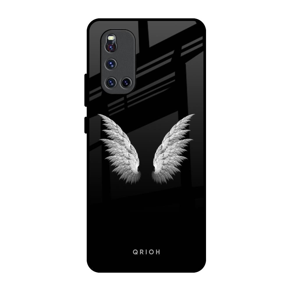 White Angel Wings Vivo V19 Glass Back Cover Online