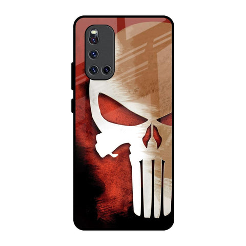 Red Skull Vivo V19 Glass Back Cover Online