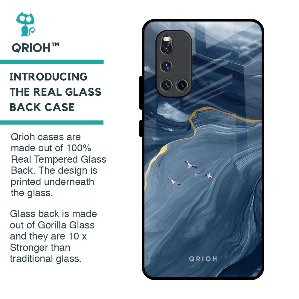 Deep Ocean Marble Glass Case for Vivo V19
